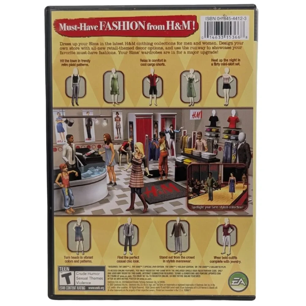 The Sims 2 H&M Fashion Stuff PC CD Expansion Pack – EA Games